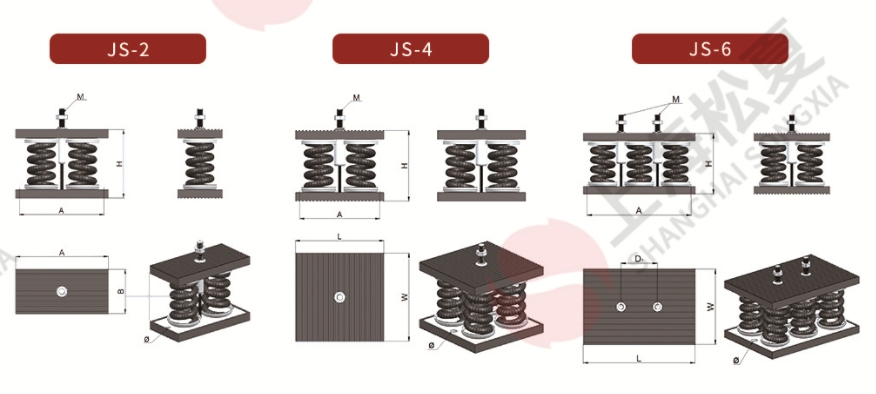 JS型弹簧减震器结构图